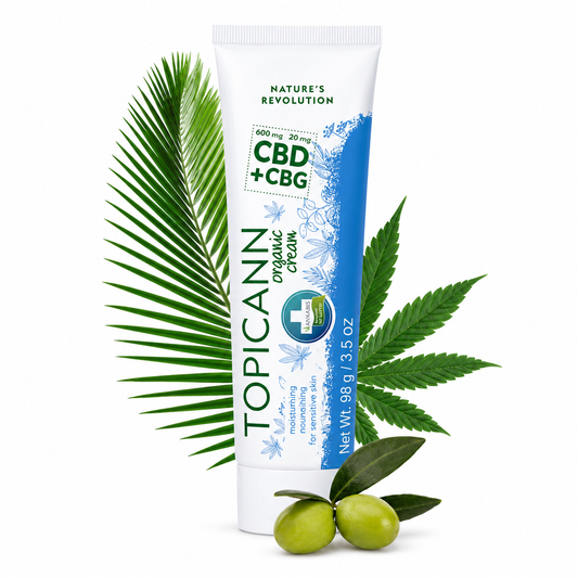 TOPICANN CBD + CBG · Crema CBD orgánica de Cannabis para piel atópica